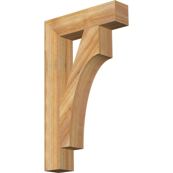 Ekena Millwork Westlake Block Rough Sawn Bracket, Western Red Cedar, 4"W x 18"D x 30"H BKT04X18X30WTL05RWR - main